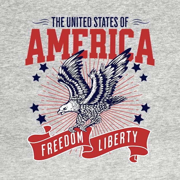 The United States of America Freedom and Liberty by Creativity Haven